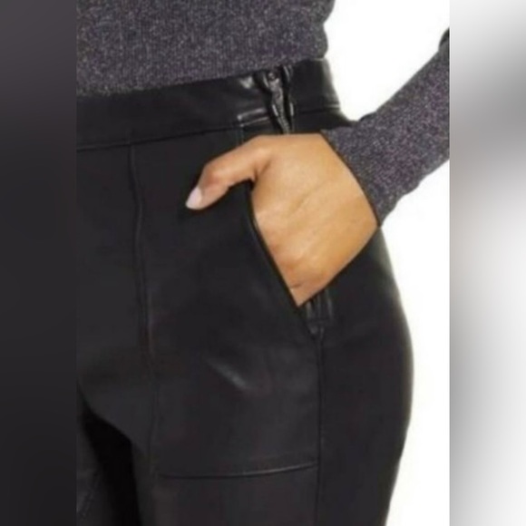 BlankNYC The Bond NWOT Vegan Faux Leather Mid-Rise Skinny Pants Size24 Ankle Zip - Picture 7 of 12